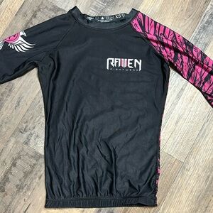 Ravenwear longsleeve black & pink BJJ rashguard